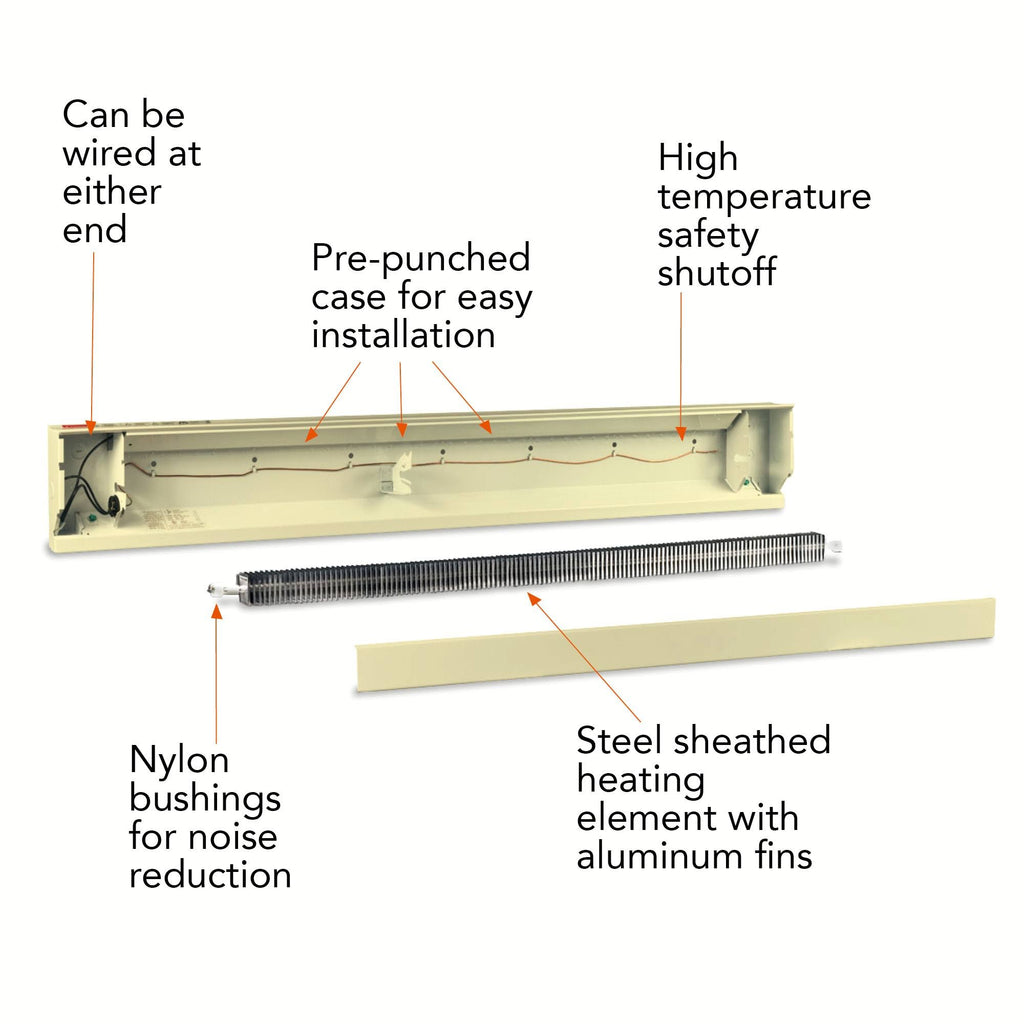 8 ft. 2500W 240/208V Electric Baseboard Heater U4941