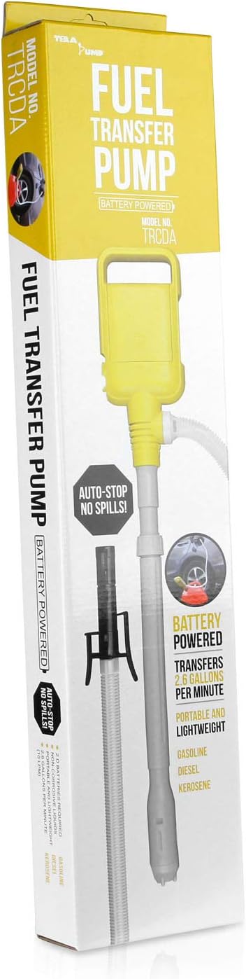 2 x D Batteries Portable Transfer Pump with 4.1ft Discharge Hose Pack of 2 X9344