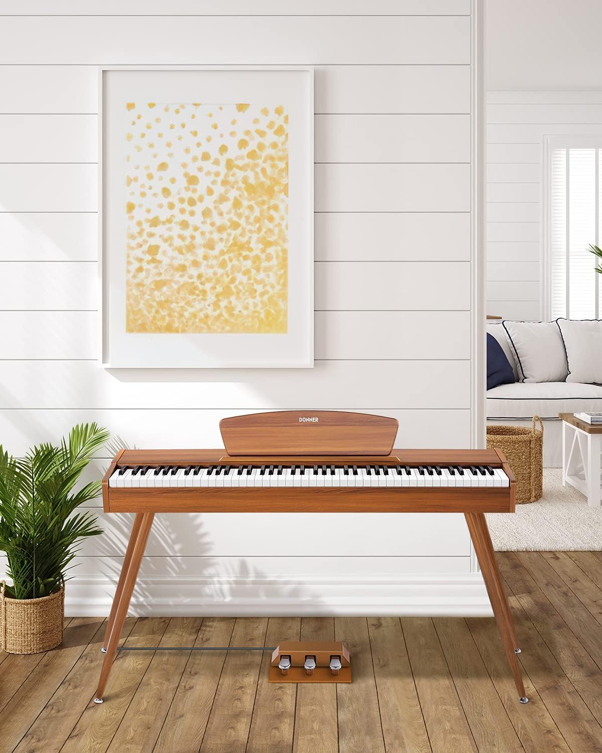 88 Key Weighted Digital Piano with Stand, Triple Pedal and MIDI M6474