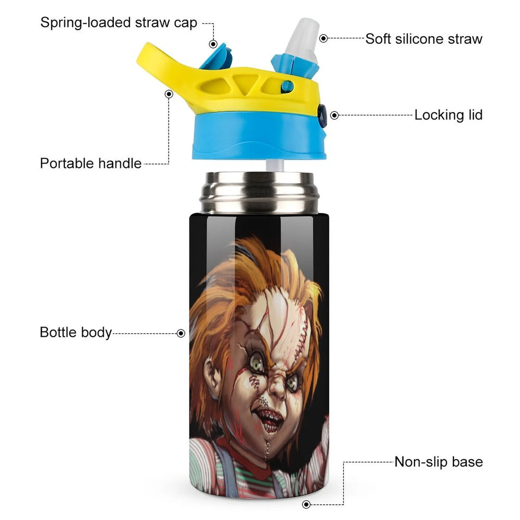 Insulated Stainless Steel Water Bottle with Straw I15020