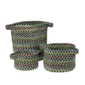 Forest Green Polypropylene Basket Set of 3 U147