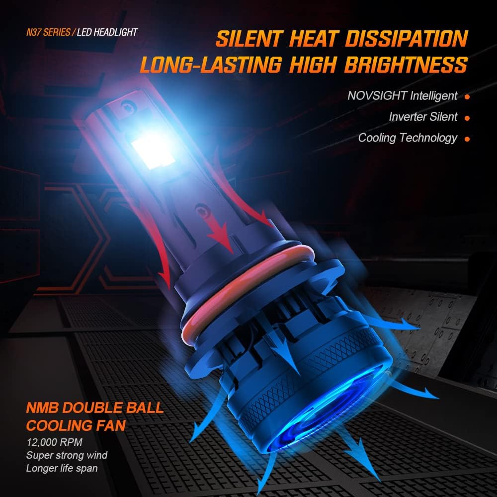 LED Headlight Bulbs, 22000LM 120W 6500K Cool White, Pack of 2 E621