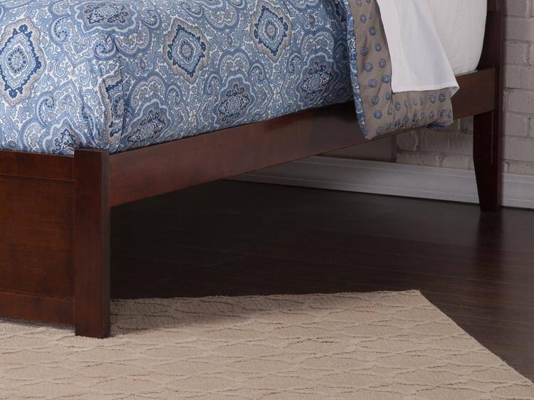 King Antique Walnut Bed Foot Board with Drawers E959