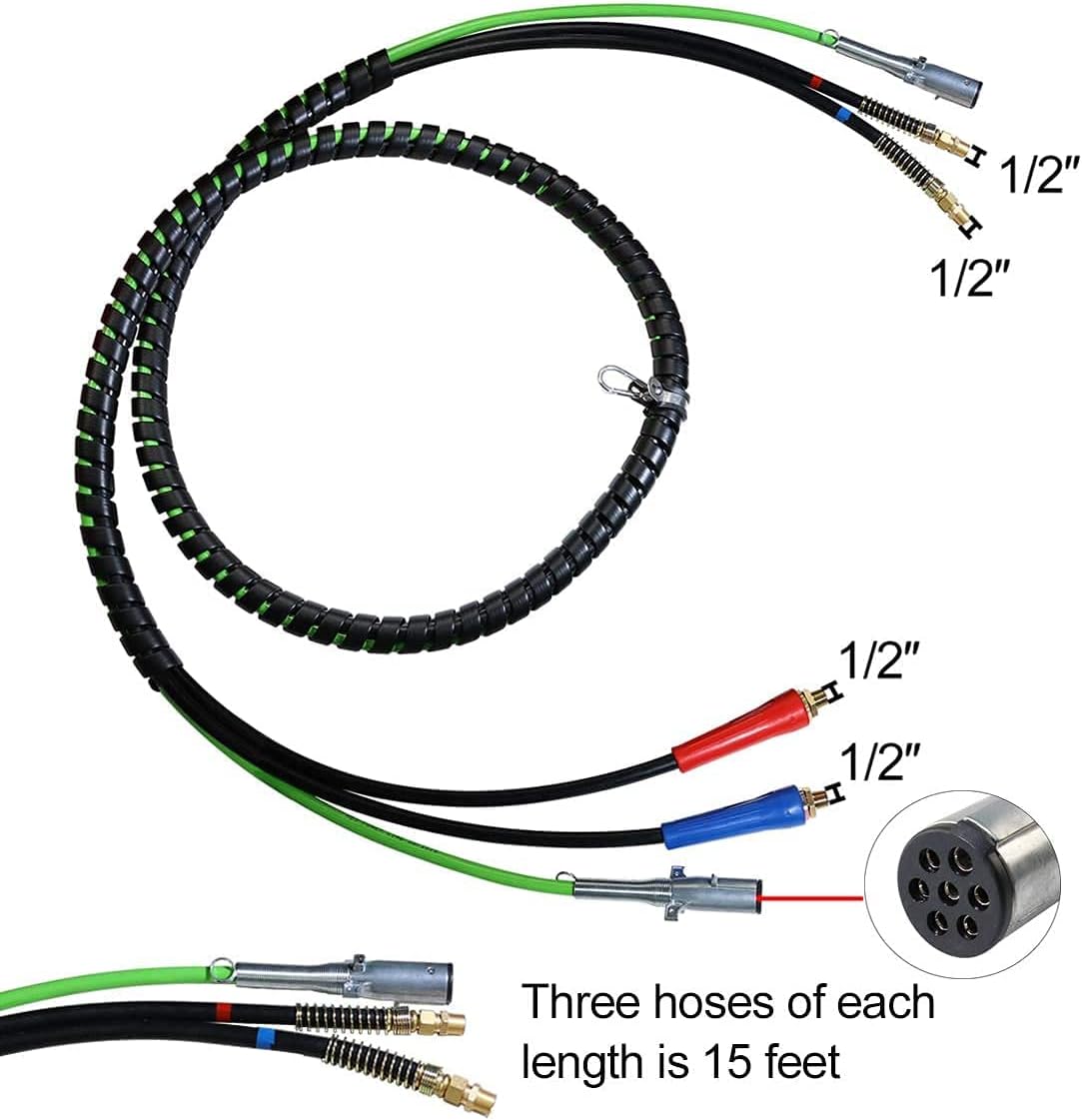 12 ft 3-in-1 Semi Trailer Air Hose Assembly Q43493