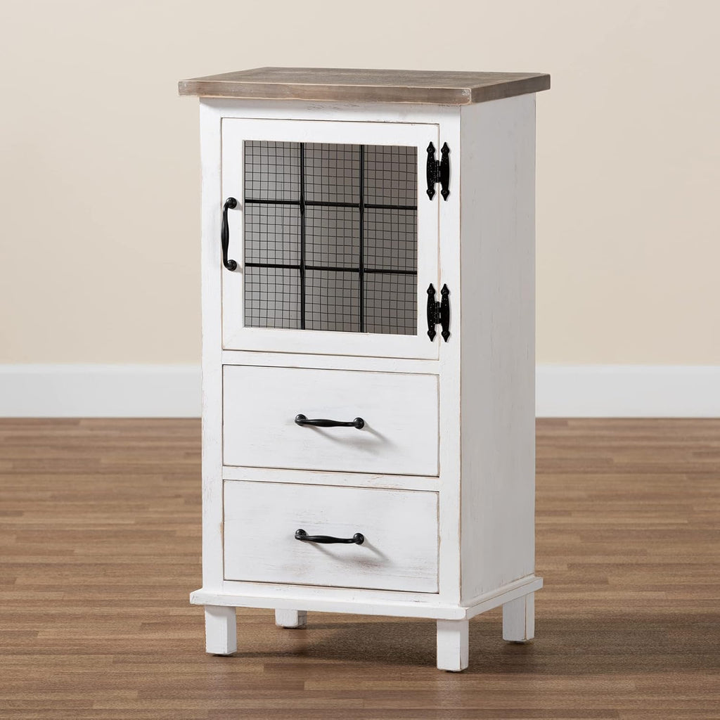 White/Oak Brown Shelving and Cabinets F47076