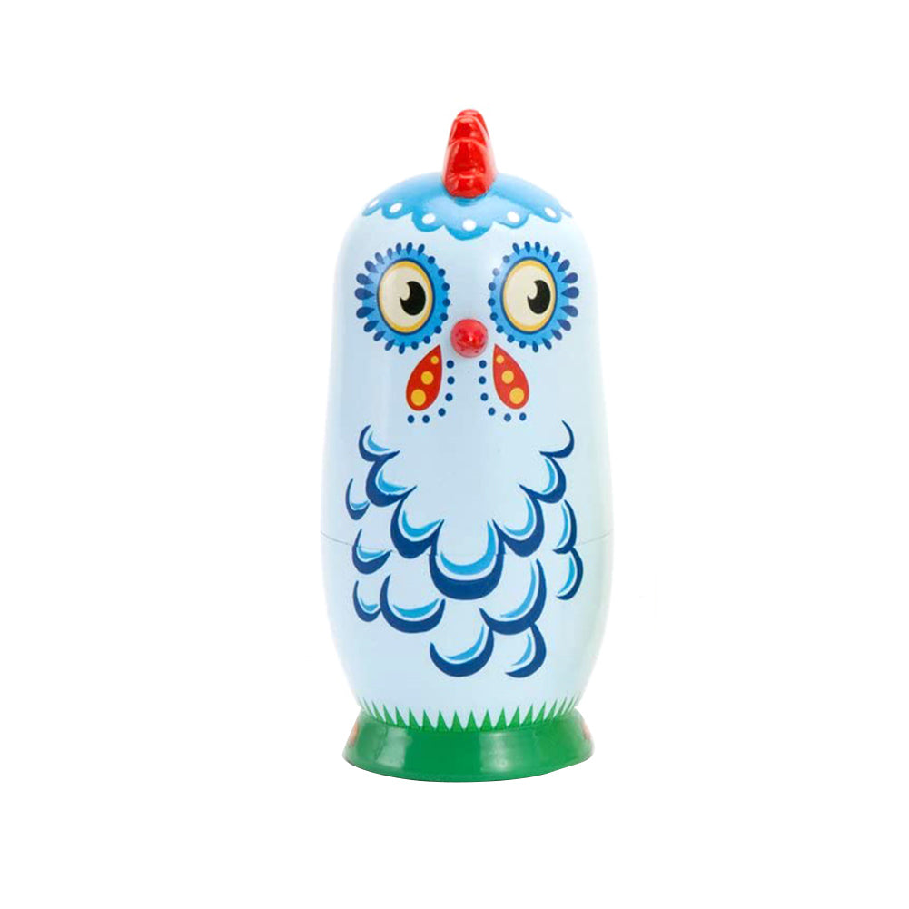 5Pcs/Set Russian Animal Chicken Nesting Dolls Matryoshka Kids Toy C1919