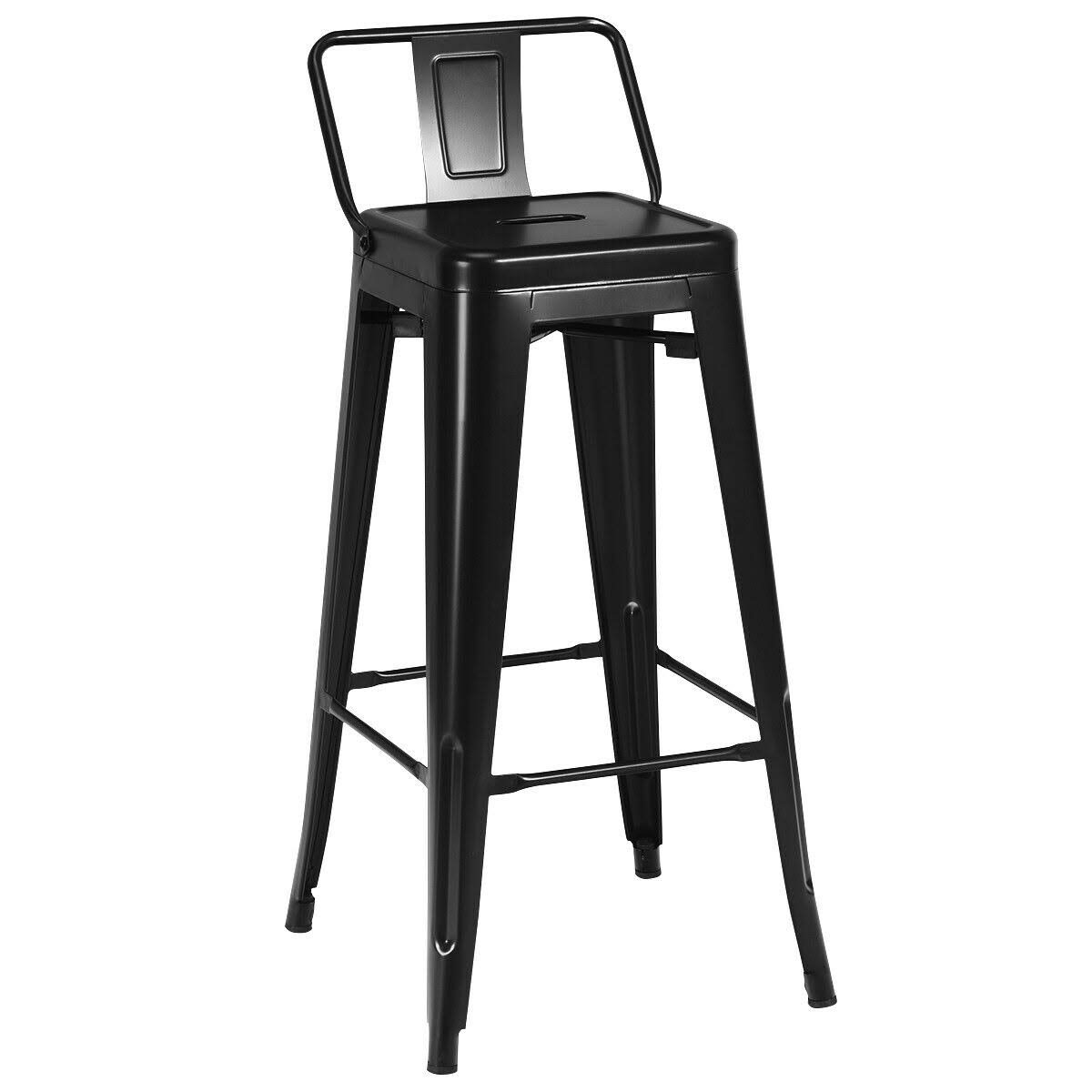 Black Metal Barstools Set of 4 M237978