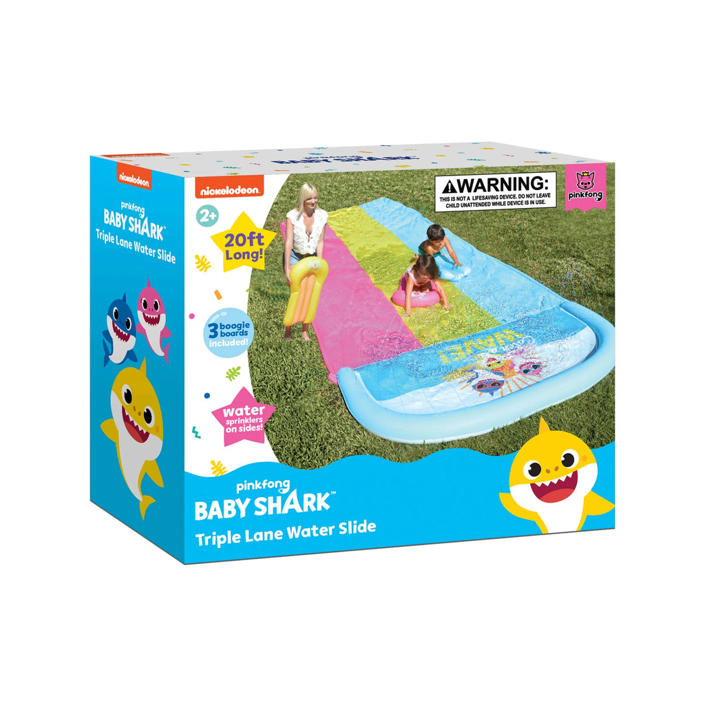 Triple-Lane Water Slide & Inflatable Boogie Boards S12558