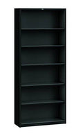 Black Metal Bookcase 6 Shelves G572458