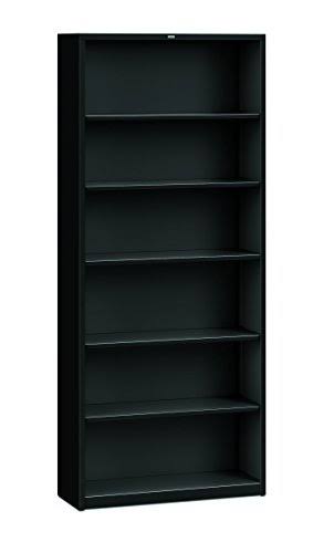 Black Metal Bookcase 6 Shelves G572458