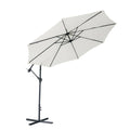 White Iron Cantilever Patio Umbrella D684
