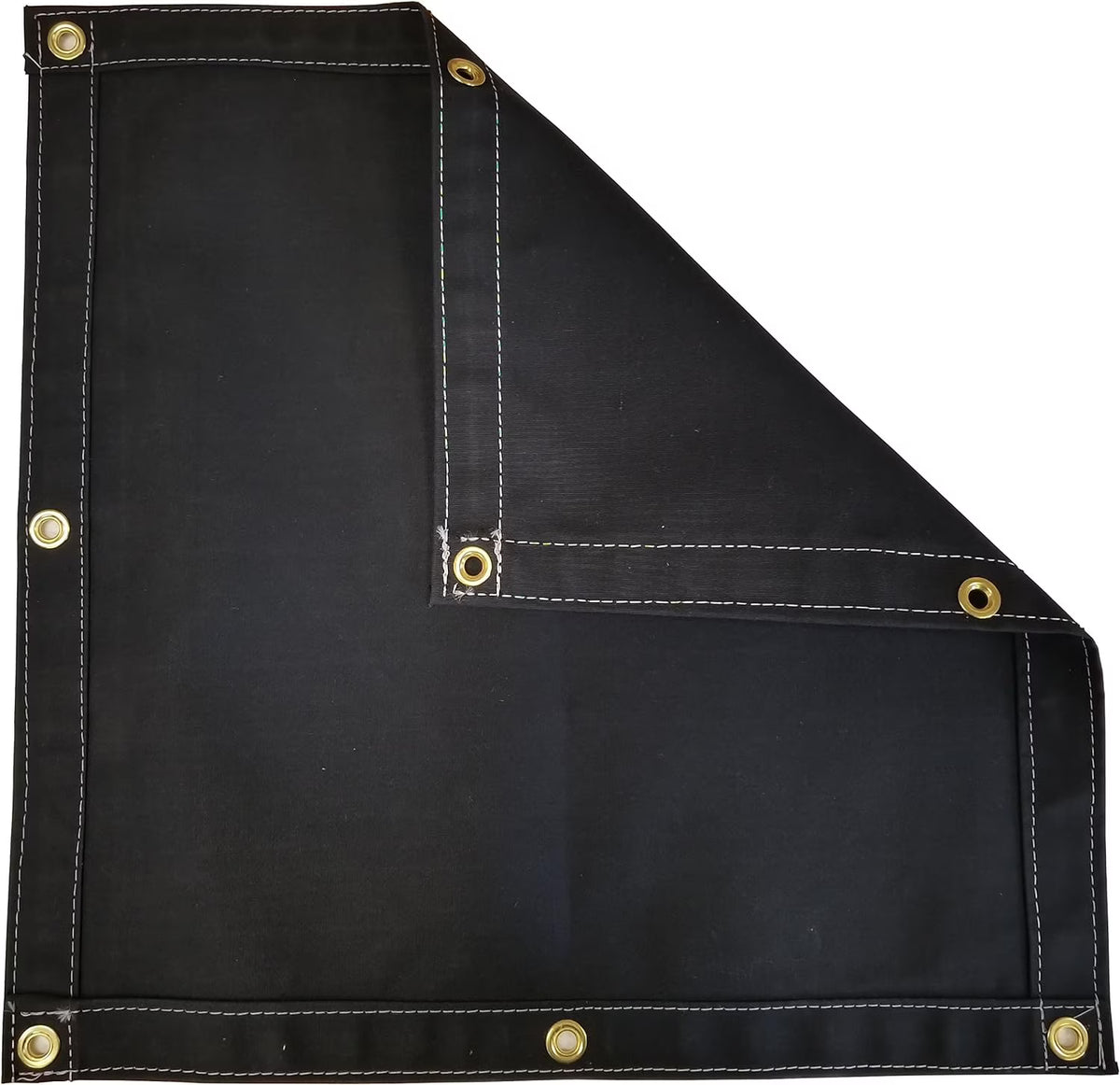 Black Polyester Canvas Tarp 8 Ft. X 18 Ft. 14.5 Oz. M24742