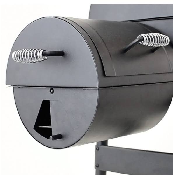 Black Offset Charcoal Smoker U580587