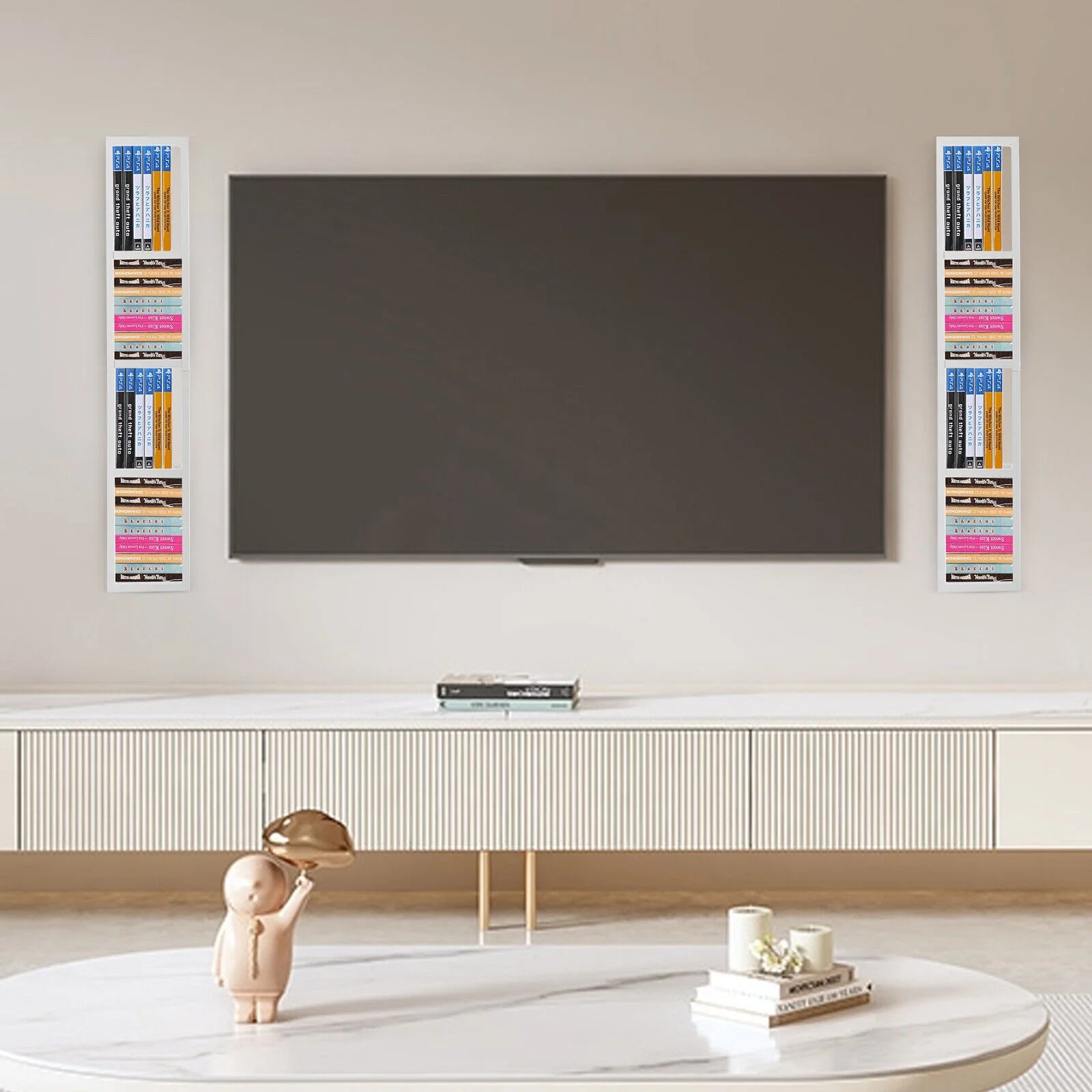 Metal Storage Media Shelf CD DVD Rack Wall Mount V28116