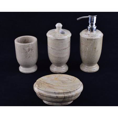 Marble 4 Piece Bathroom Accessory Set E54803