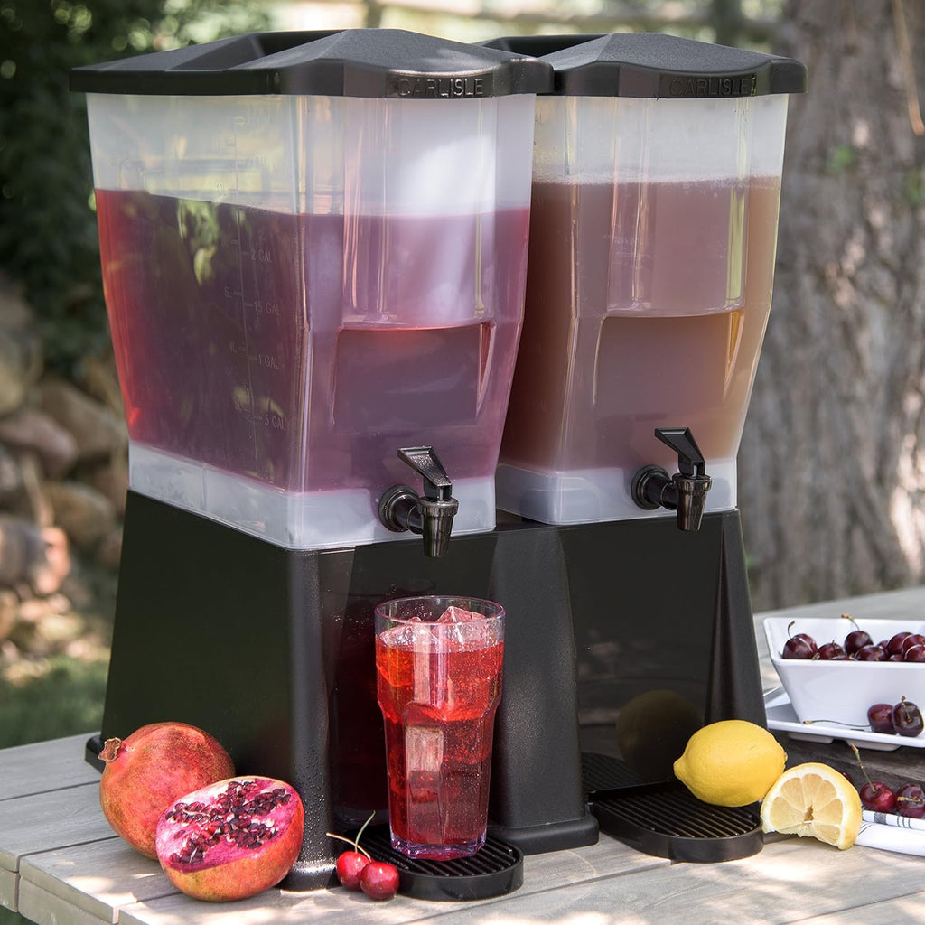 Black 7 Gallon Capacity Double Base Q35035