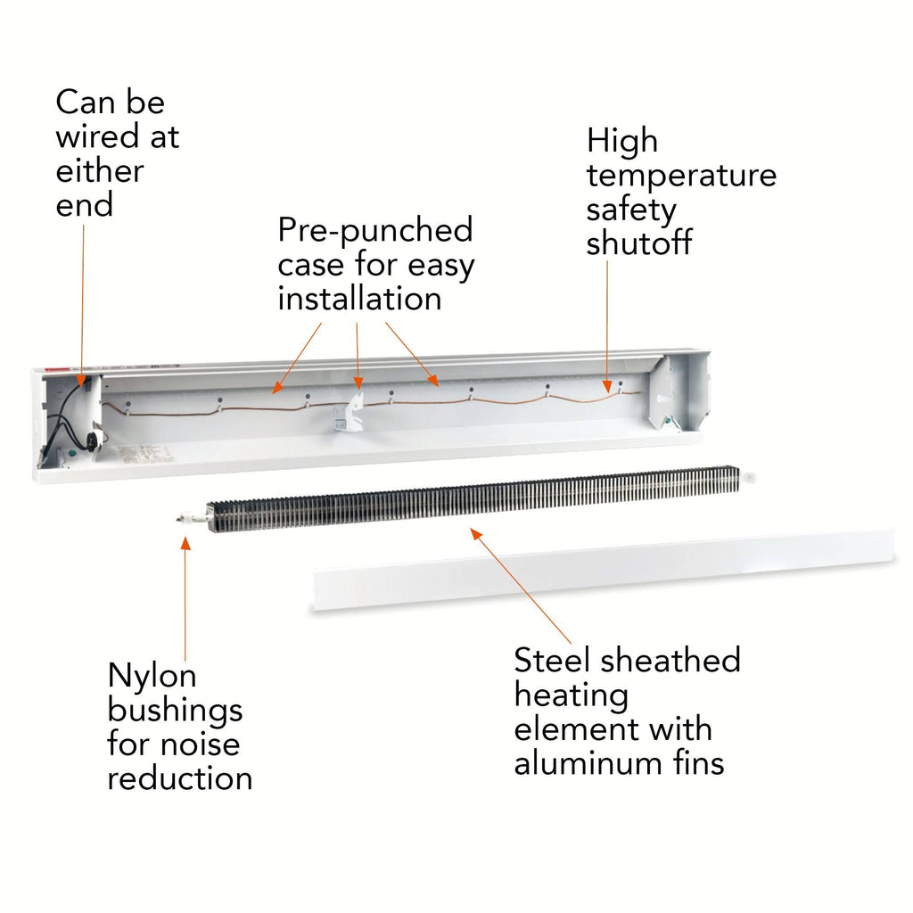 8 ft. 2500W 240/208V Electric Baseboard Heater U4941
