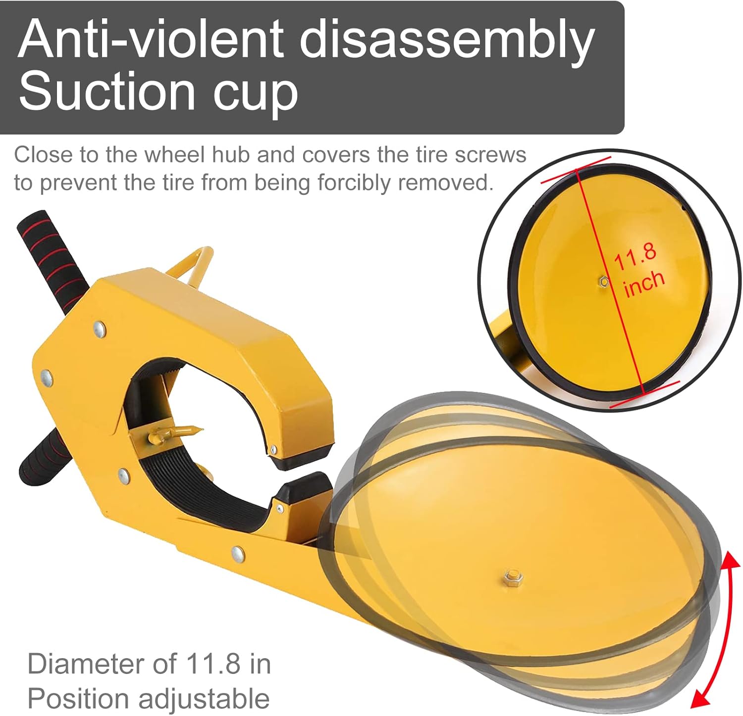 Wheel Lock Clamp Adjustable Tire Boot Lock Car Anti-Theft Lock Tire Claw Heavy Duty Y134091