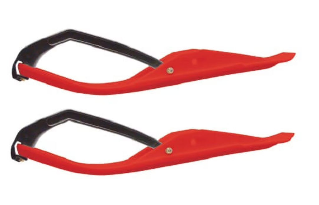 Red Snowmobile Skis with Black Loops N103985