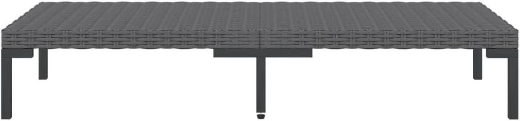 13 Piece Patio Lounge Set with Cushions Poly Rattan Dark Gray K16054