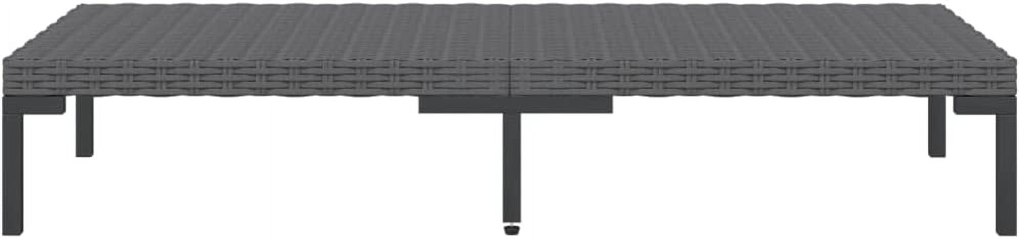 13 Piece Patio Lounge Set with Cushions Poly Rattan Dark Gray K16054