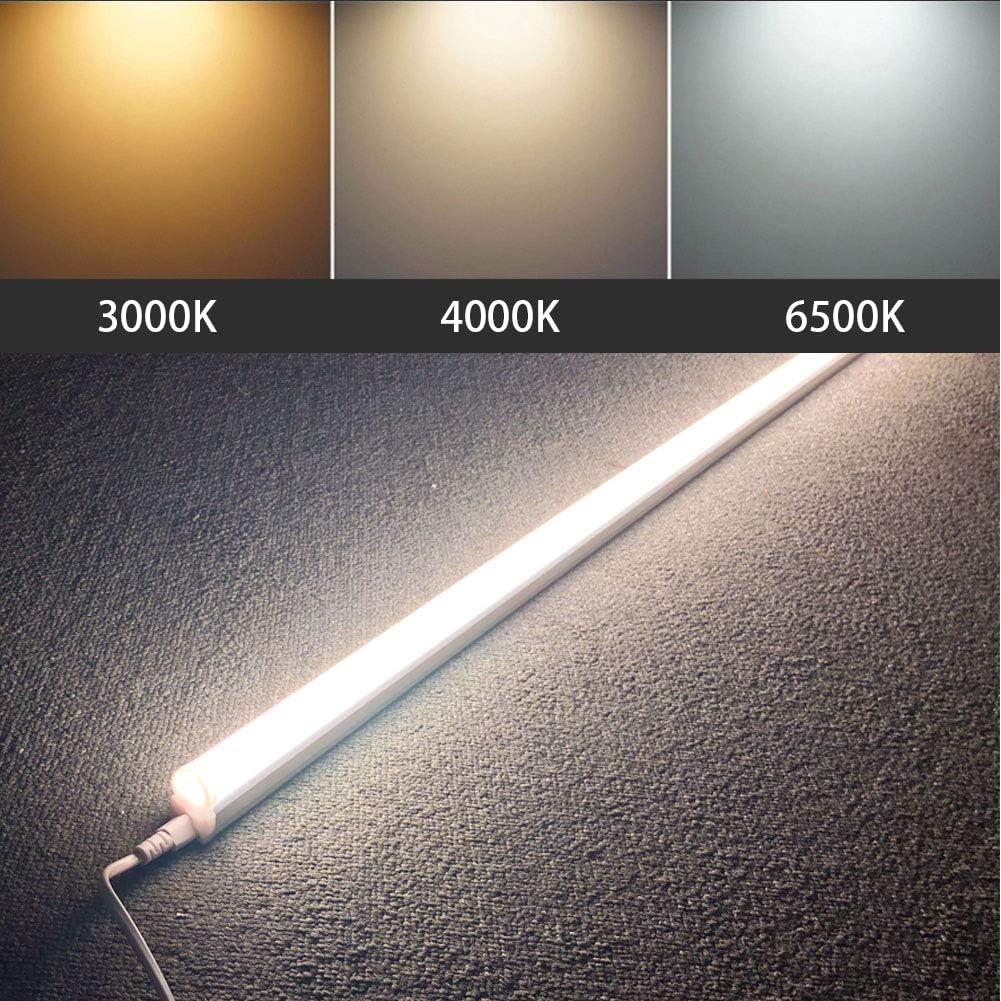 Pack of 6 LED T5 Integrated Single Fixture, 4FT, 2200lm, 4000K, 20W, Utility Shop Light P3268