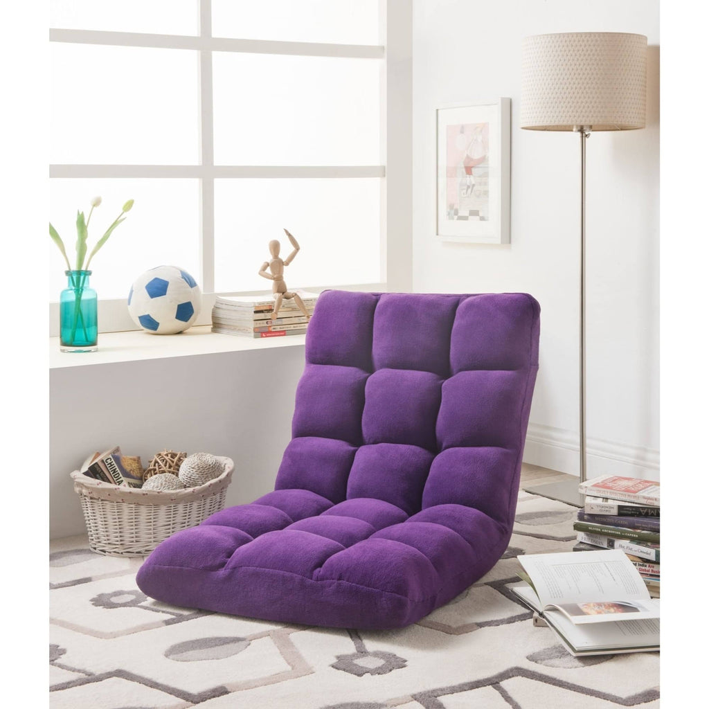 Brown Microplush Recliner Gaming Chair with Floor Mat Y65027