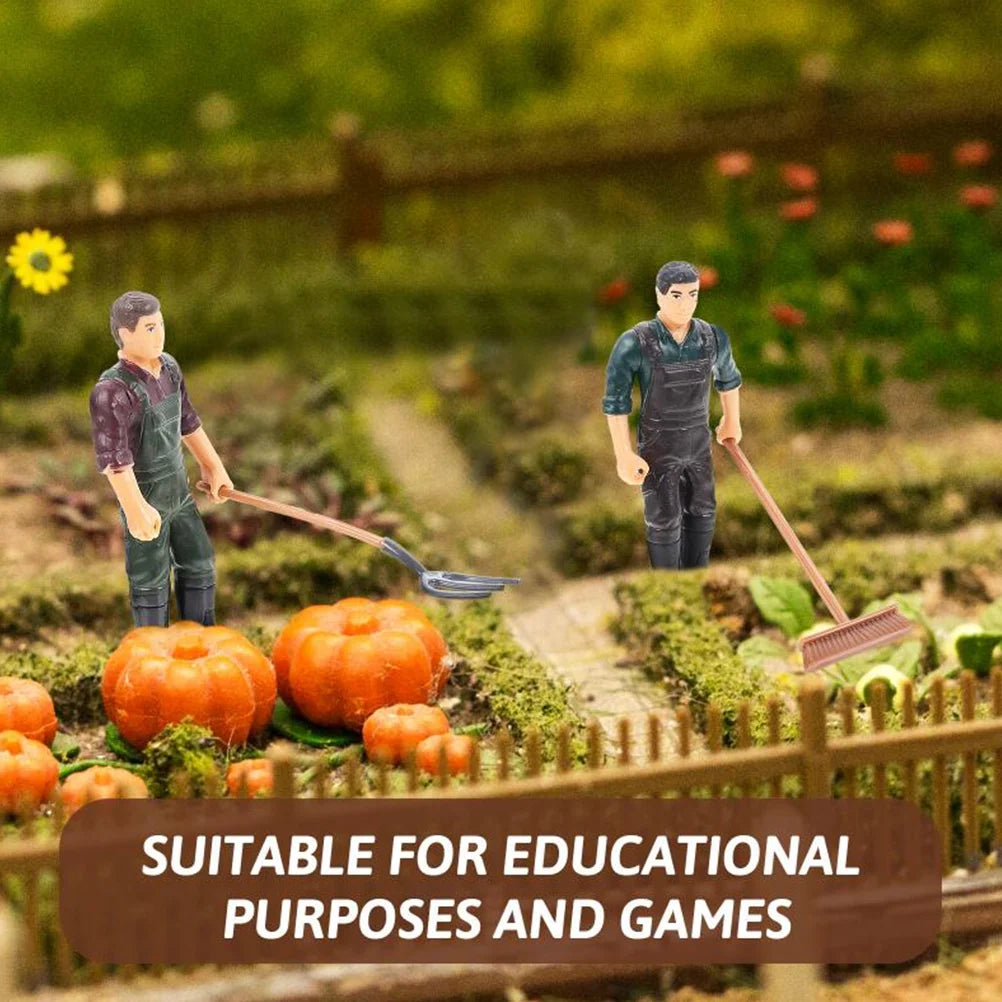 12pcs Miniature Plastic Farm Toy Figures A46126