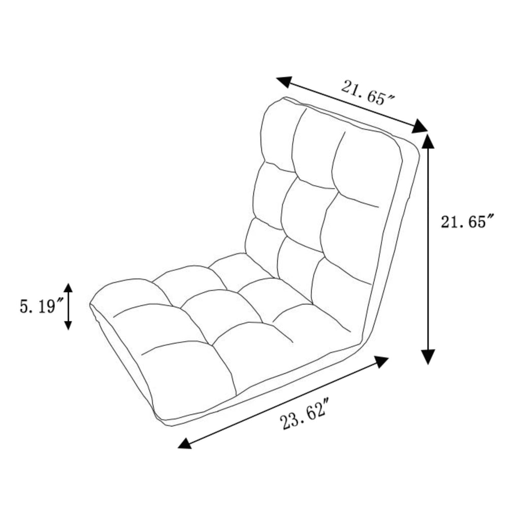 Brown Microplush Recliner Gaming Chair with Floor Mat Y65027