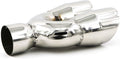 Stainless Steel Weld-On Dual Round Angle Exhaust Tip Tailpipe, Pack of 2 A81858