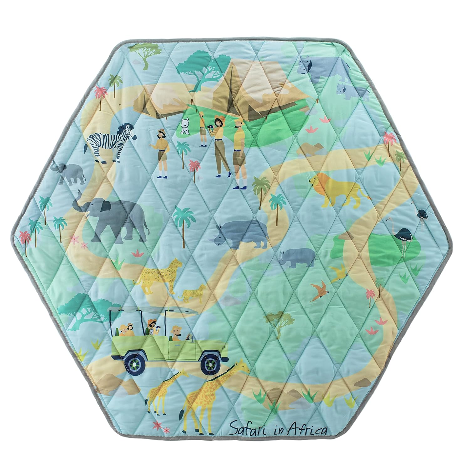 55" x 51" Anti Slip Foldable Play Mat with Carry Bag Z160850