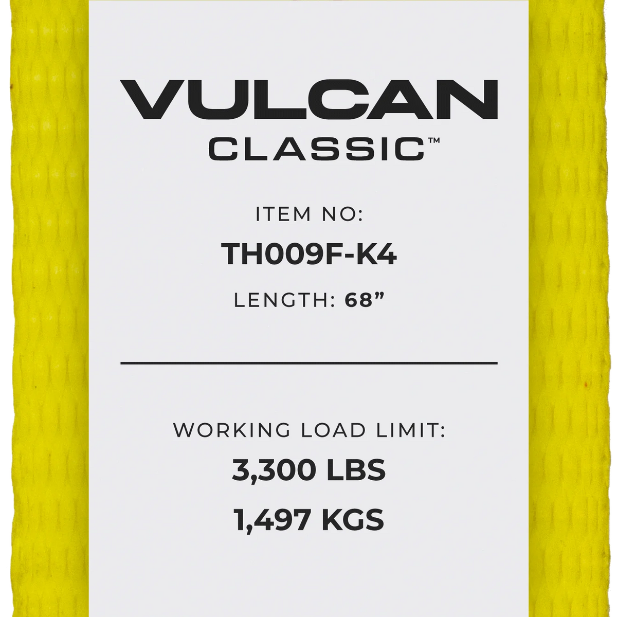 Car Tie Down 4 Pack Flat Hooks Classic Yellow 3300 Lbs SWL J14450