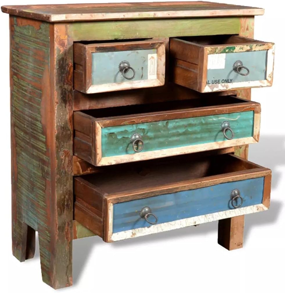 Solid Wood Cabinet with 4 Drawers P6701