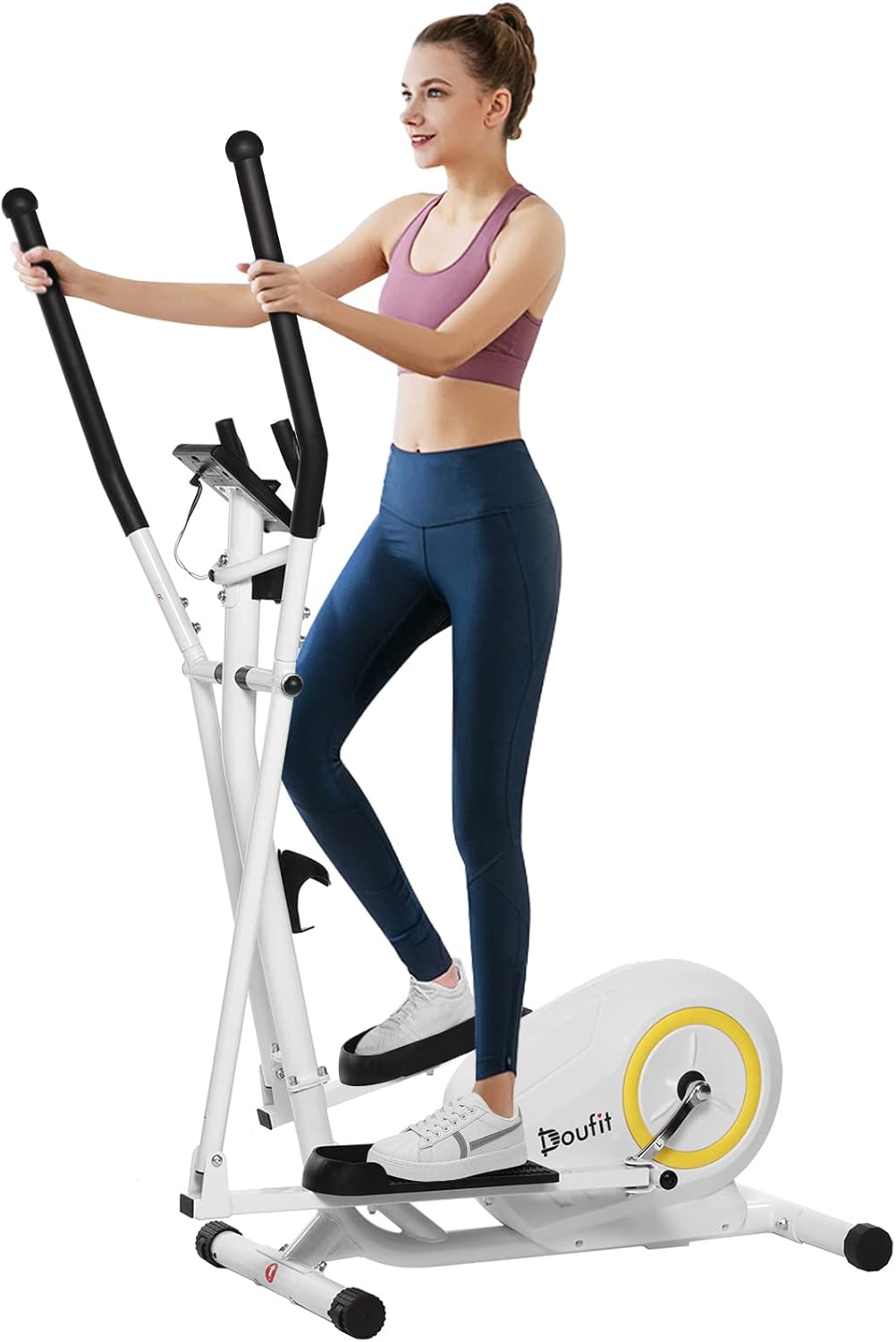 Adjustable Magnetic Elliptical Cross Trainer with LCD Monitor and Pulse Sensors X124297