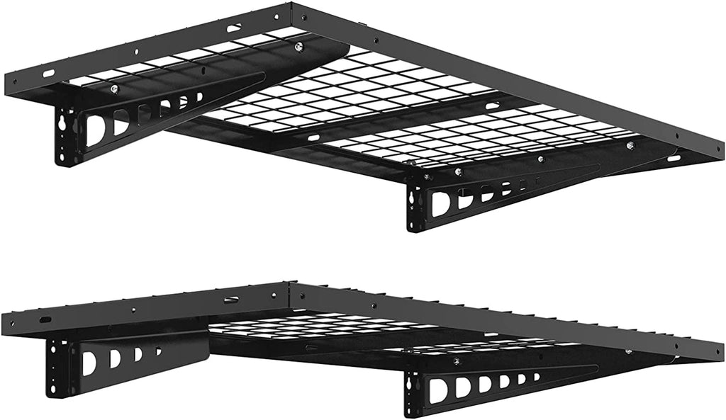 2x4ft Black Bike Storage Rack Wall Shelves, 2-Pack Q718518