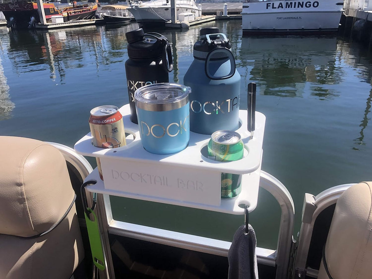 Pontoon Boat Cup Holder Bar & Marine Accessories with Rail Mount Y3985