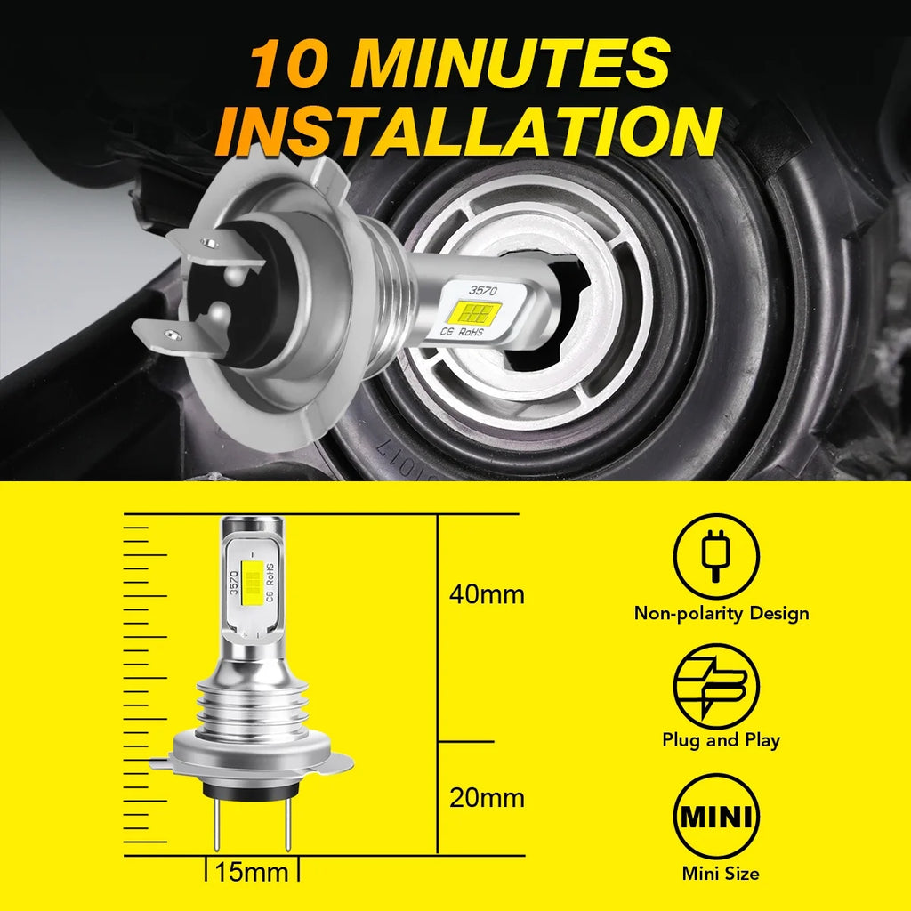 Combo LED Headlight + Fog Light Bulbs Kit R741