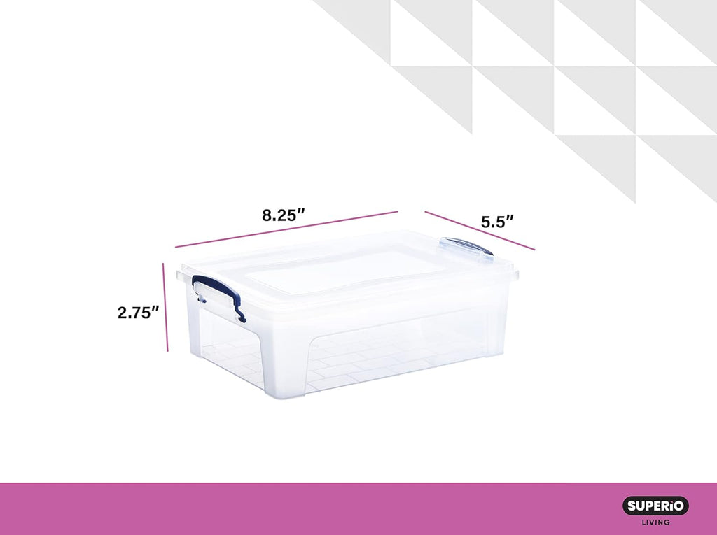 Clear Plastic Storage Bins with Lids N18741