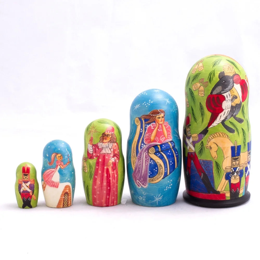 Nutcracker Ballet Nesting Dolls Set 5pcs Matryoshka Dolls I543381