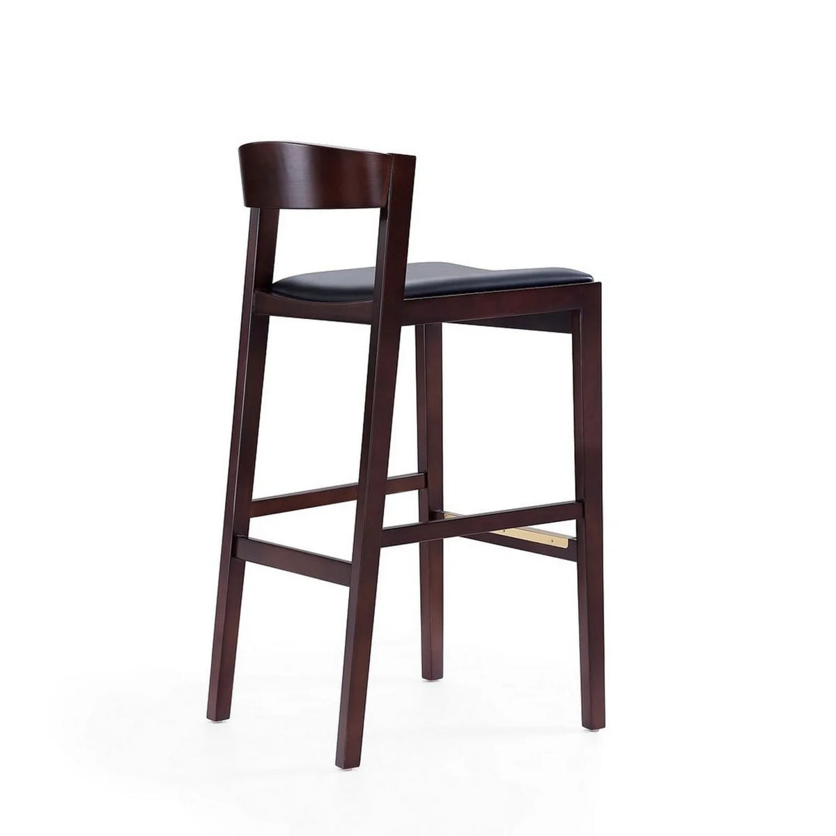 Black Faux Leather Barstool S8140