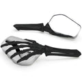 Black/Chrome Skeleton Hand Motorcycle Mirrors A29993