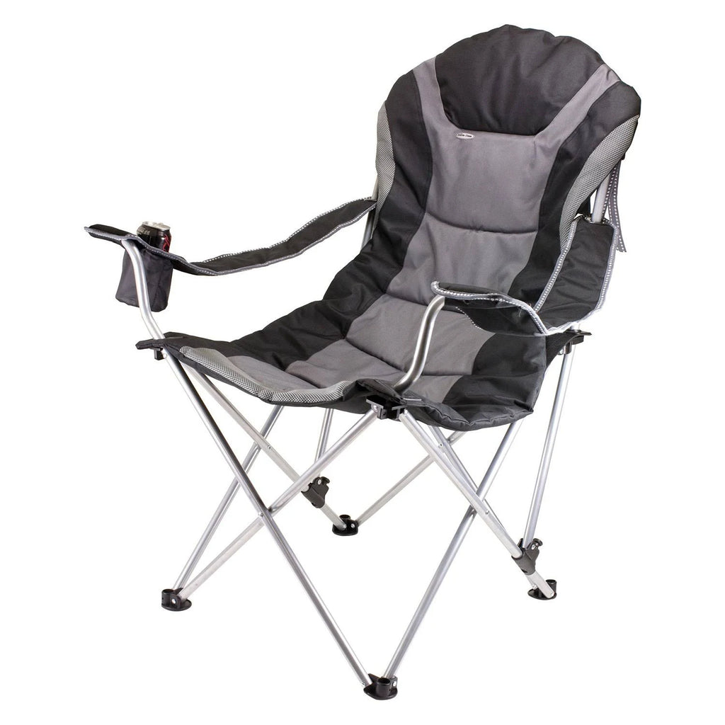 Black Reclining Camp Chair D538