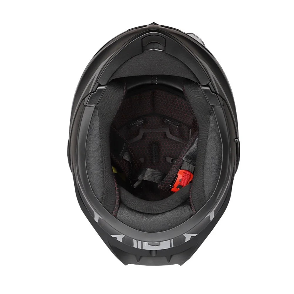 Dual Visor Flip Full Face Motorcycle Helmet XL H7350
