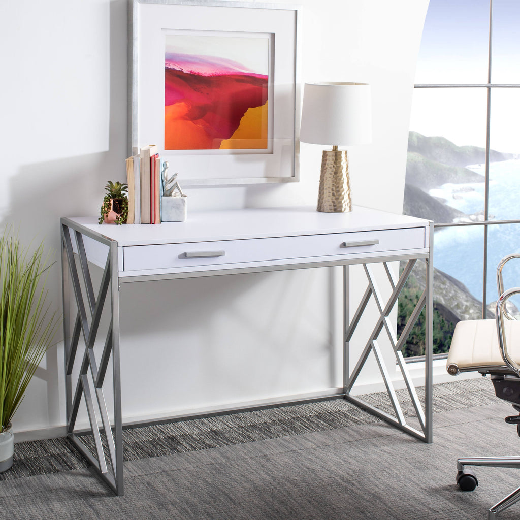 White 1 Drawer Desk P488682