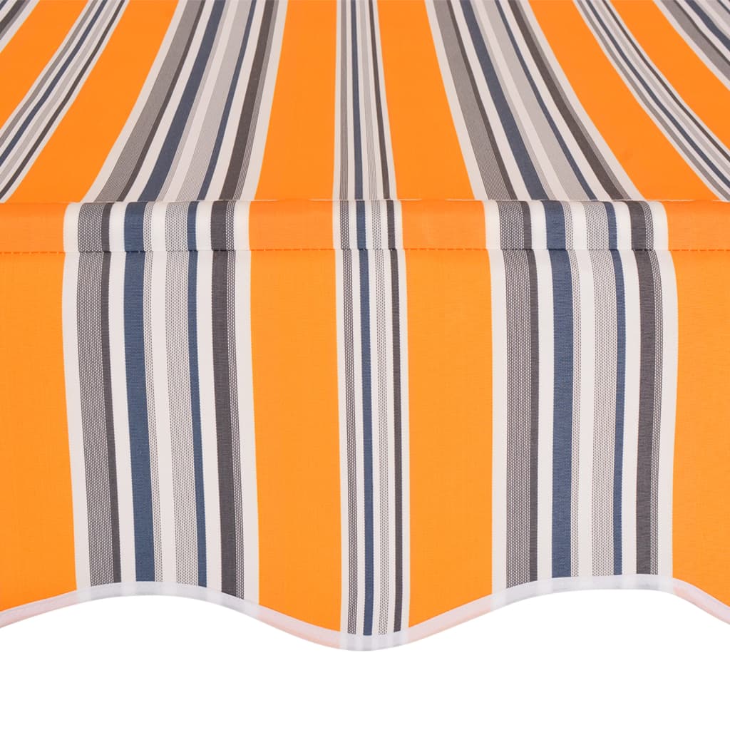 Manual Retractable Awning 59" Yellow and Blue Stripes V644865