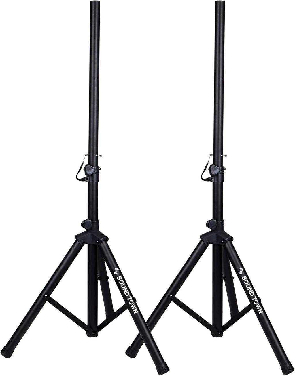 Pair of Powered Column Speakers with Speaker Stands Y812891