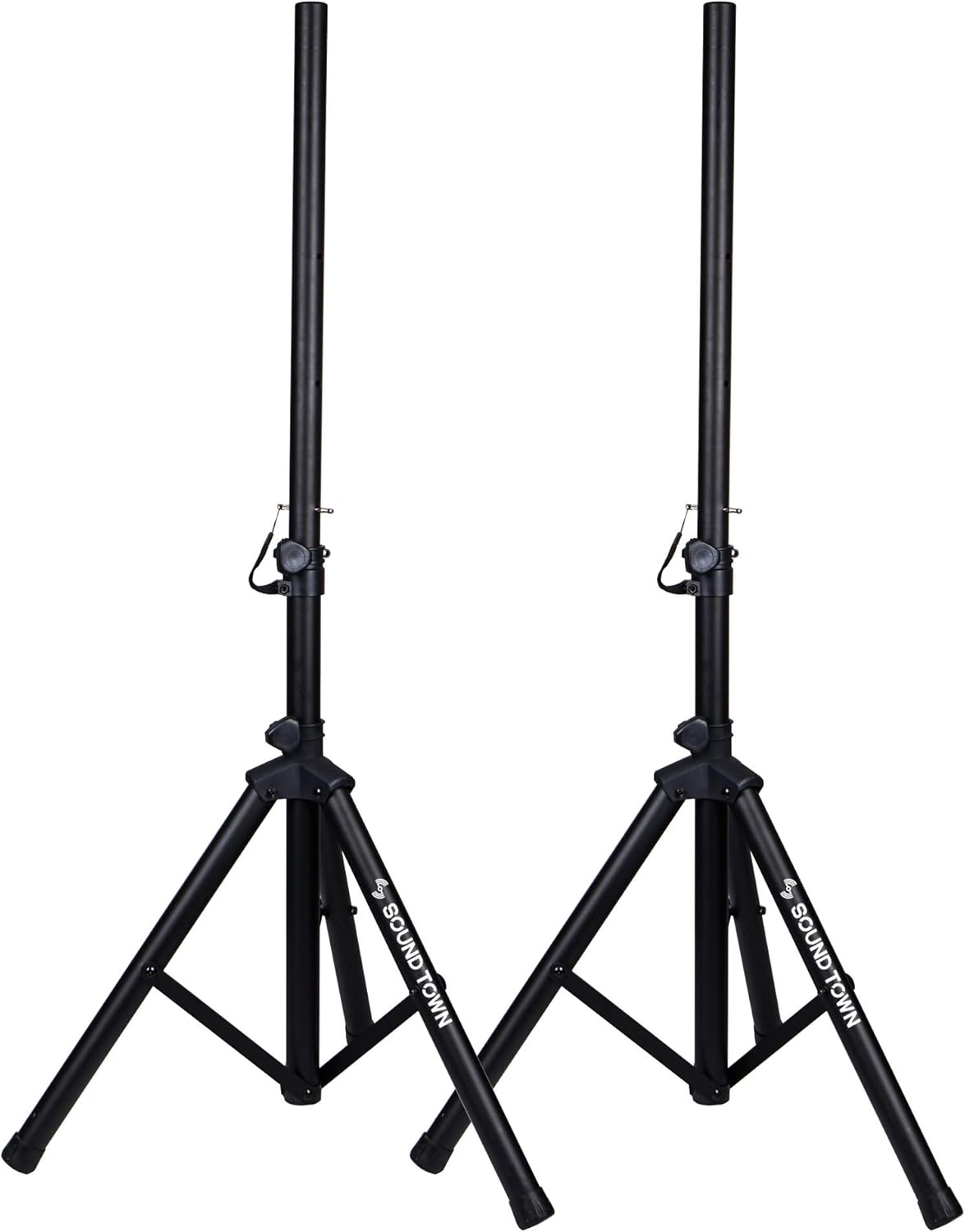 Pair of Powered Column Speakers with Speaker Stands Y812891
