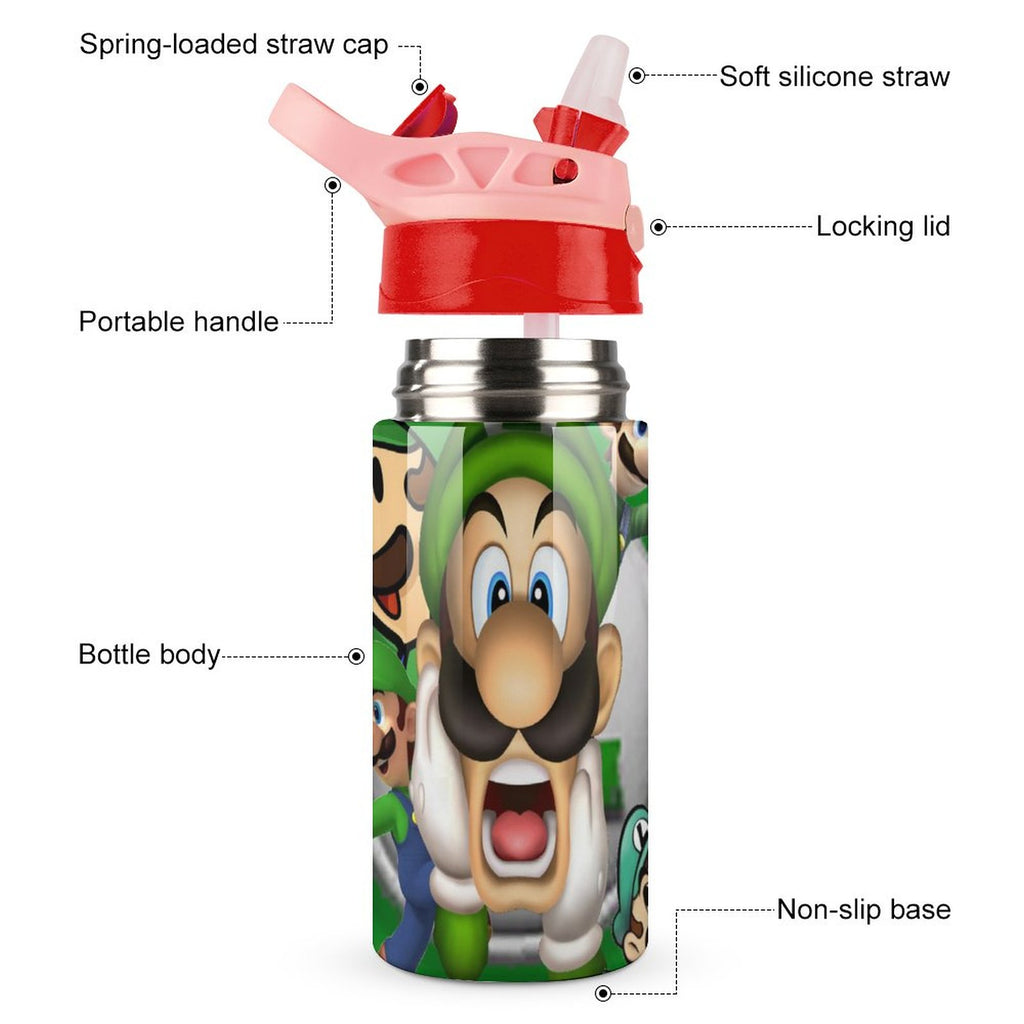 Insulated Stainless Steel Water Bottle with Straw V12400