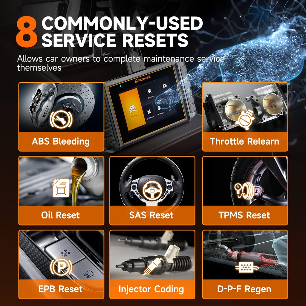 OBD2 Scanner All System Diagnostic Scan Tool with ABS Bleeding, Oil Reset, EPB, TPS, SAS, TPMS-8 Hot Service Reset, 5.5” Android 9.0 Code Reader V3949