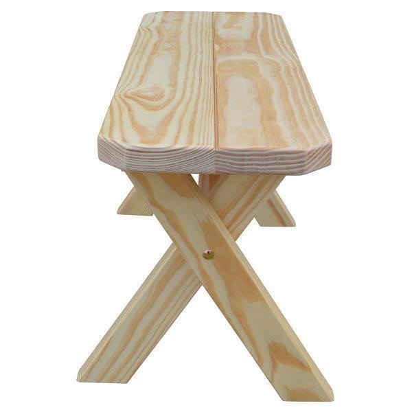 Mushroom Stain 6ft Picnic Crossleg Bench R35603